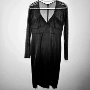 NWOT David Meister Sweetheart Mesh Neckline Cocktail Made in USA Item# 8F